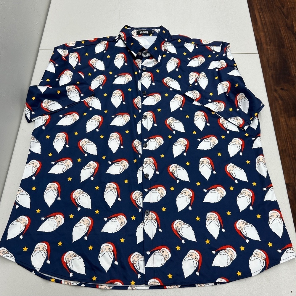 Holiday Santa button down shirt size XXL